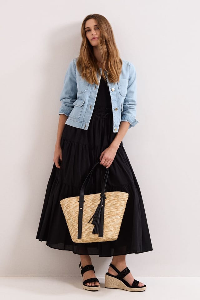 Phase Eight Phase Eight Women's Alva Cotton Maxi Skirt in Black - 3