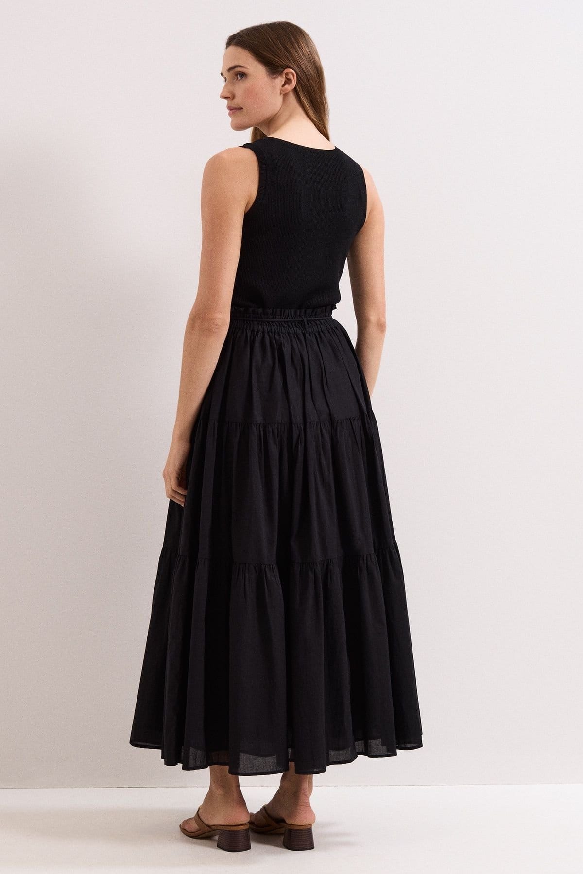 Phase Eight Phase Eight Women's Alva Cotton Maxi Skirt in Black - 4