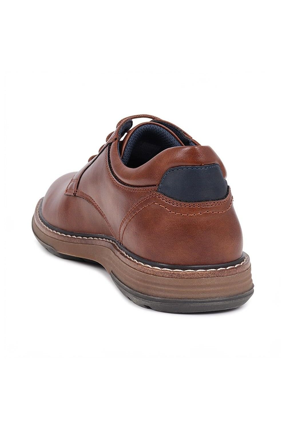 Pavers Pavers Men's Wide Fit Lace-Up Casual Shoes in Tan - 3