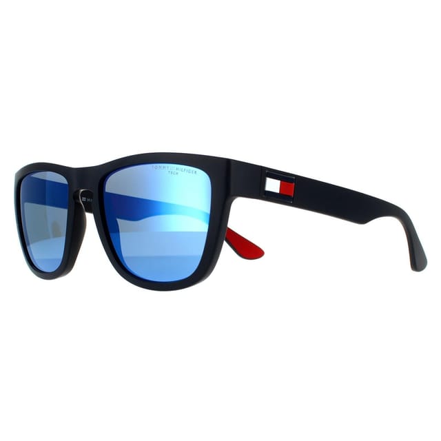 Tommy Hilfiger Tommy Hilfiger Men's Square Matte Blue Blue Mirror Sunglasses - 2