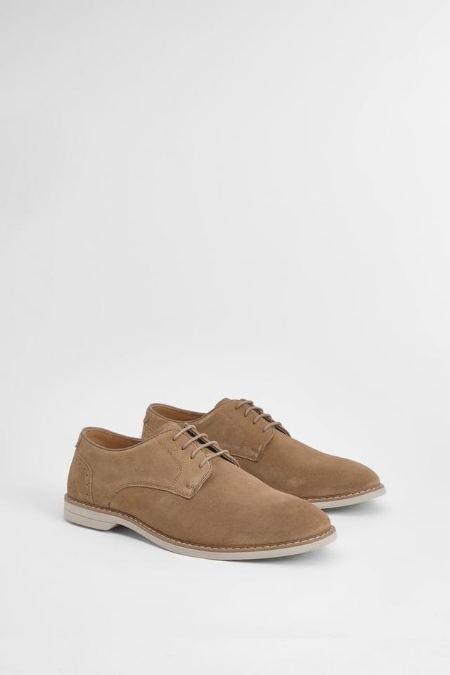 Burton Burton Men's Light Brown Suede Derby Shoes - 3
