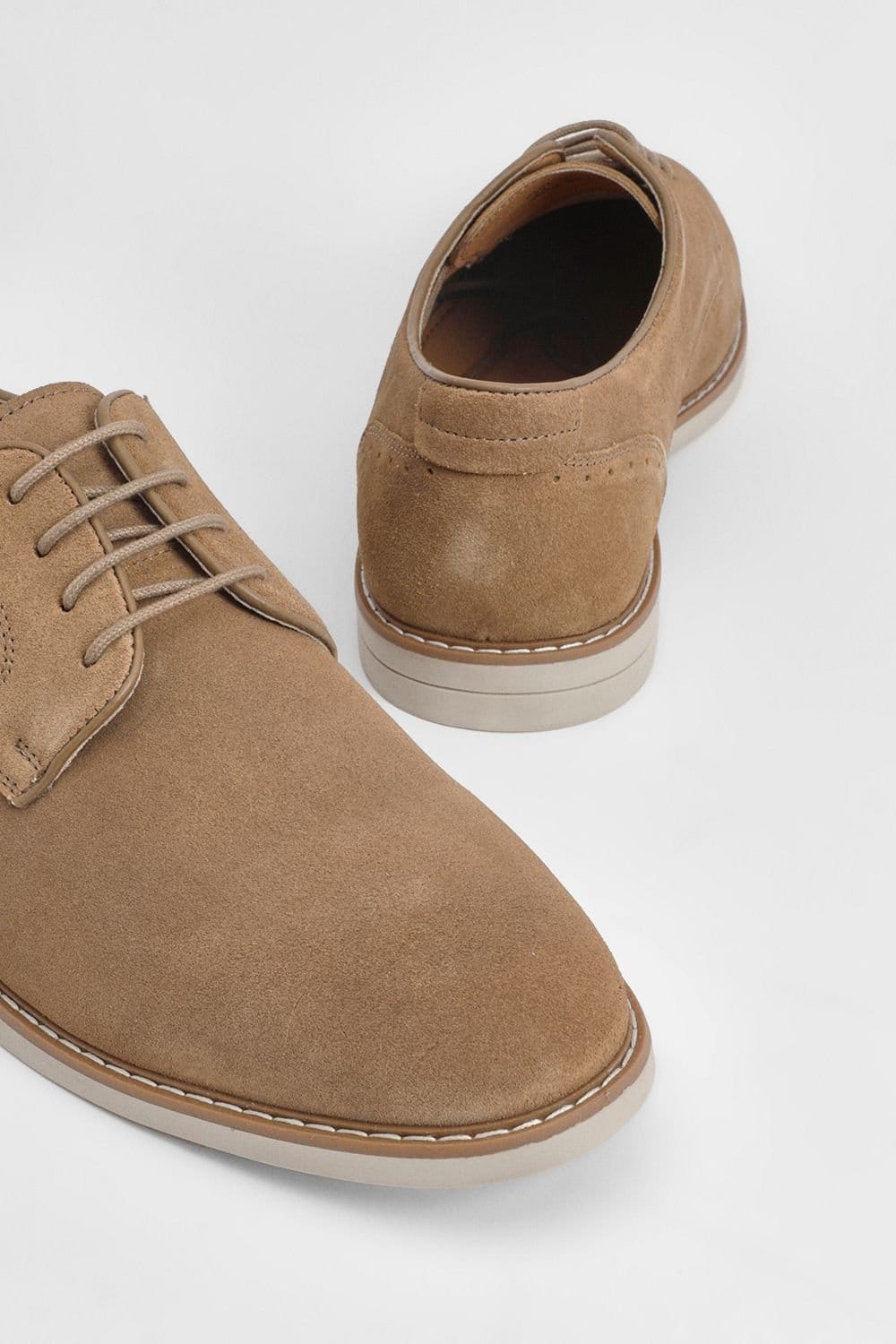 Burton Burton Men's Light Brown Suede Derby Shoes - 4
