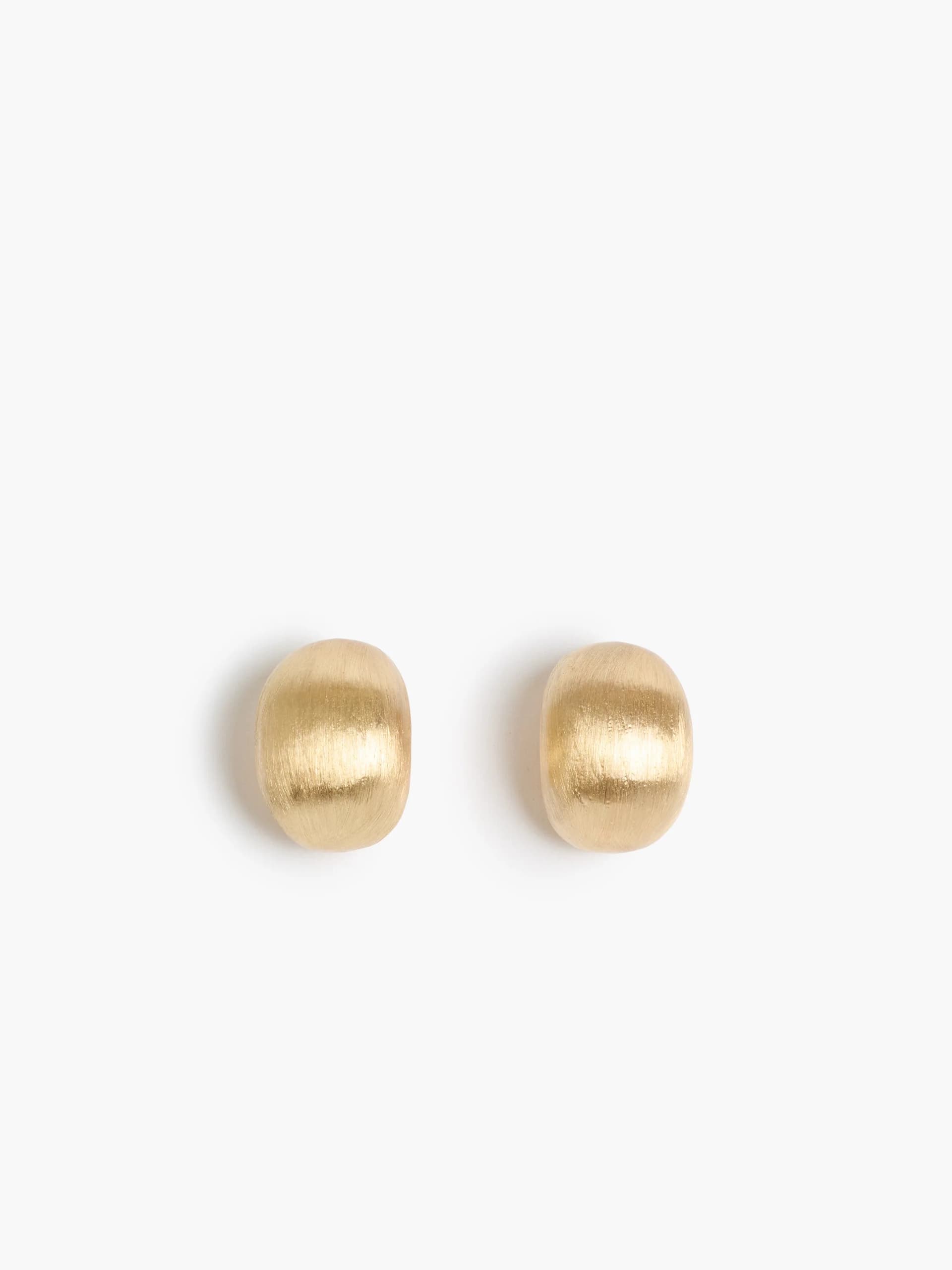 French Connection Half Moon Brushed Hoop Earrings Gold