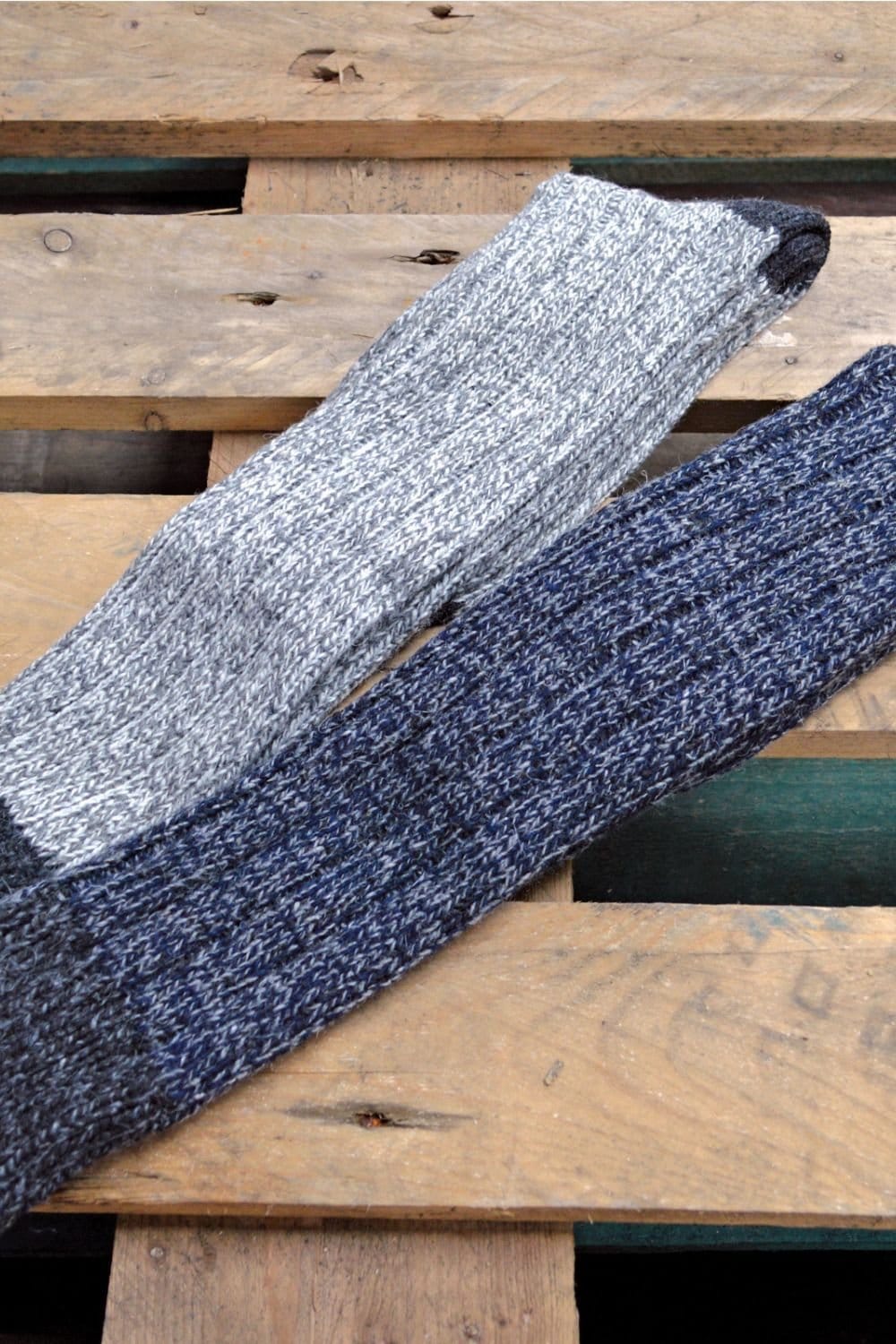 SOCKSHOP Workforce SOCKSHOP Workforce Men's 3 Pack Extra Long Knee High Knitted Wool Boot Socks in Grey - 4