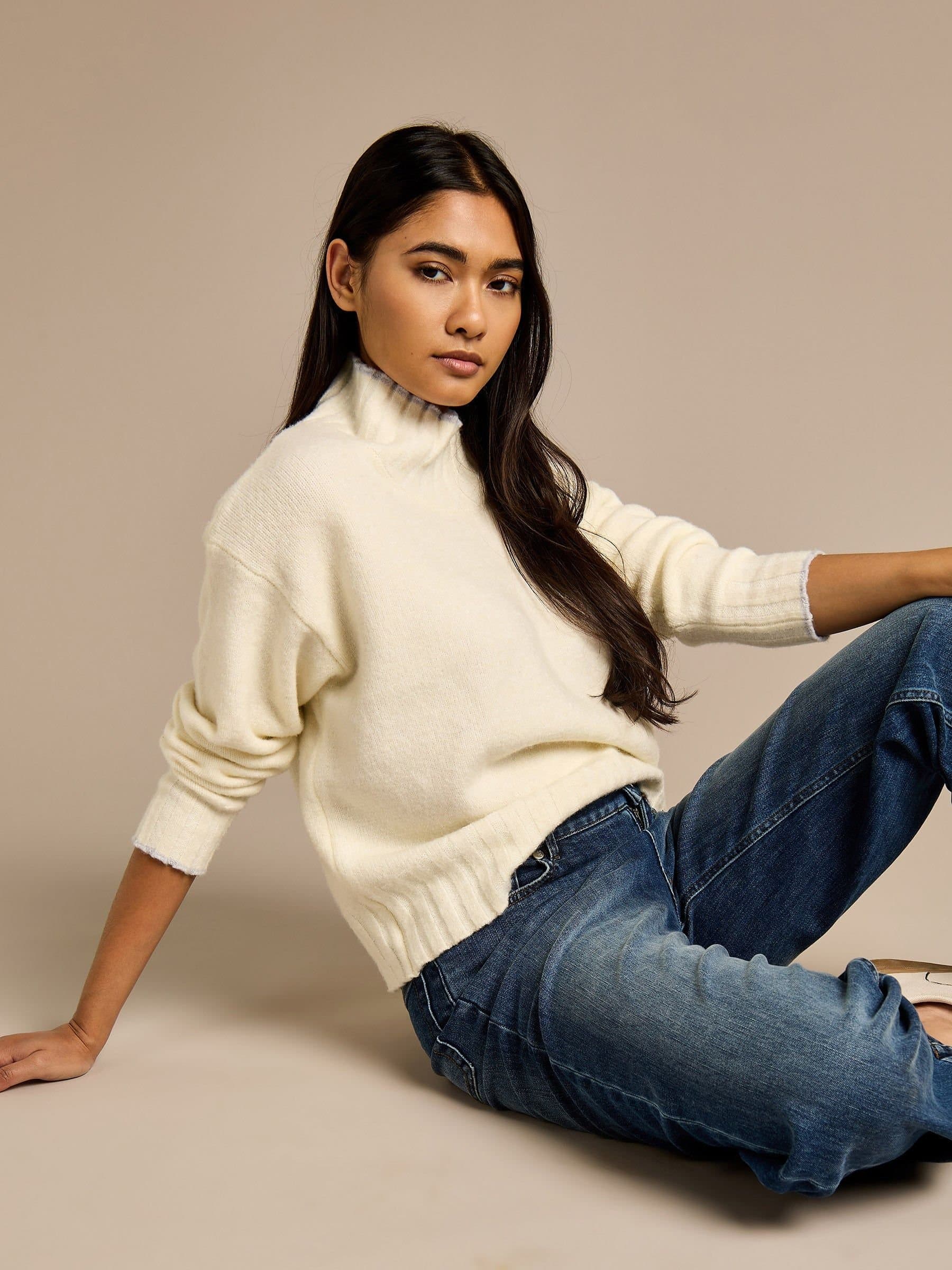 GWD by GEORGE W. DAVIES GWD by GEORGE W. DAVIES Cream Wool High Neck Jumper