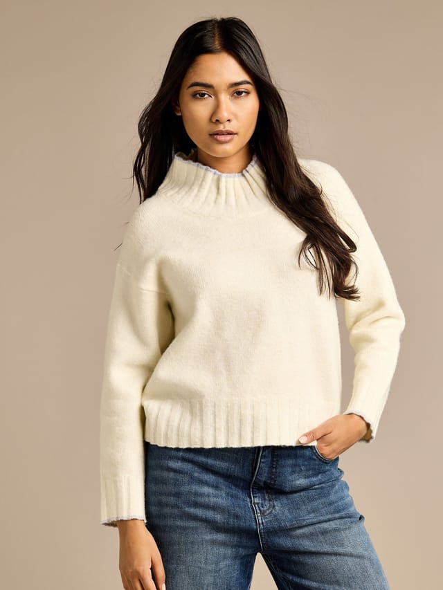 GWD by GEORGE W. DAVIES GWD by GEORGE W. DAVIES Women's GWD Kipling Cream High Neck Jumper - 3