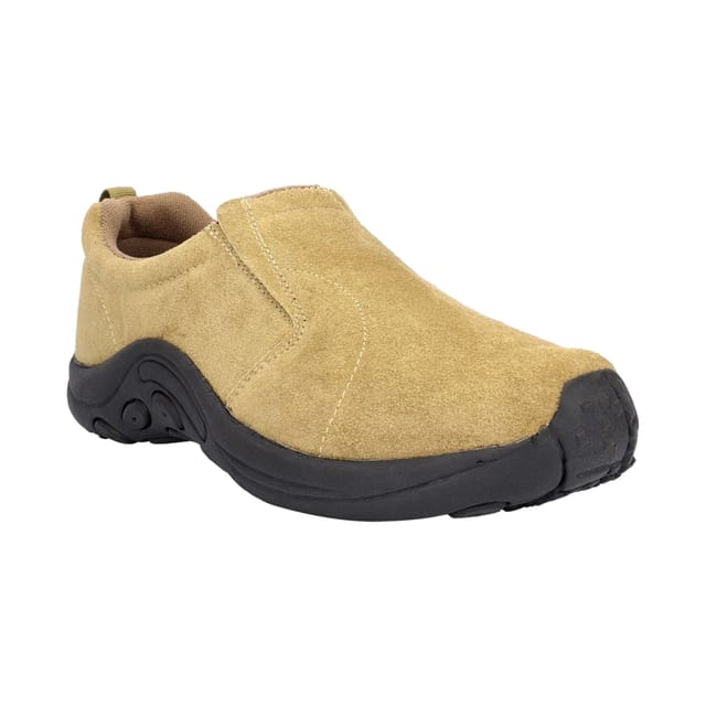 PDQ PDQ Men's Real Suede Ryno Slip-On Casual Trainers in Taupe - 3