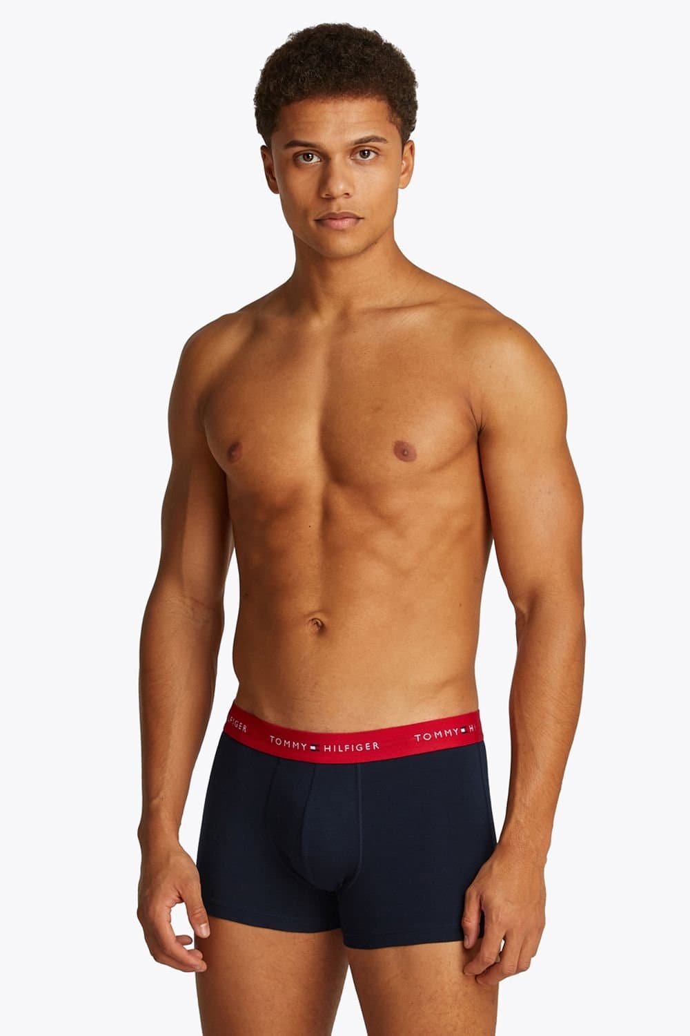 Tommy Hilfiger Tommy Hilfiger Men's Signature 3 Pack Logo Waistband Trunks - Red White Navy