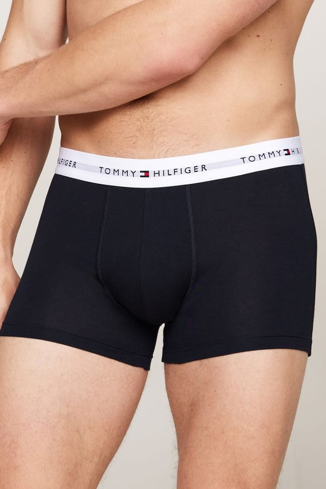 Tommy Hilfiger Tommy Hilfiger Men's Signature 3 Pack Logo Waistband Trunks - Red White Navy - 3