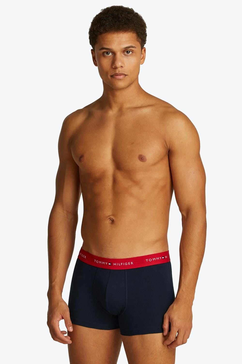Tommy Hilfiger Tommy Hilfiger Men's Signature 3 Pack Logo Waistband Trunks - Red White Navy - 4