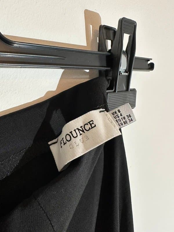 ASOS Flounce black slit skirt