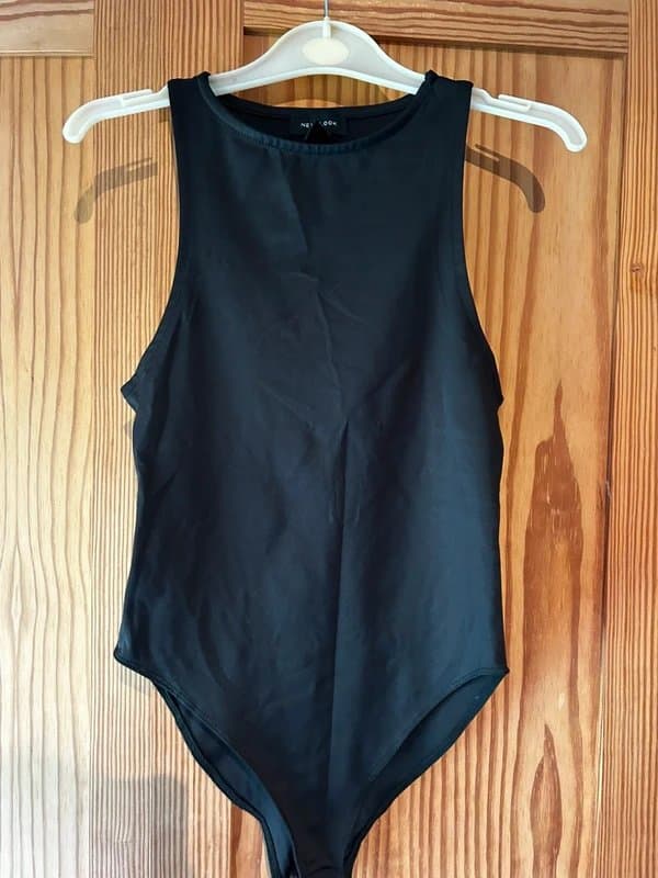 New Look Black satin bodysuit