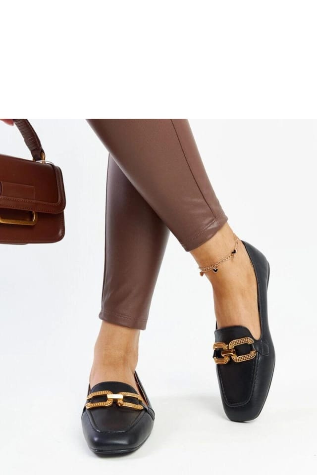 Love Lace Love Lace Women's Summer Buckle Slip On Moccasins with Round Toe Black Comfort - 3