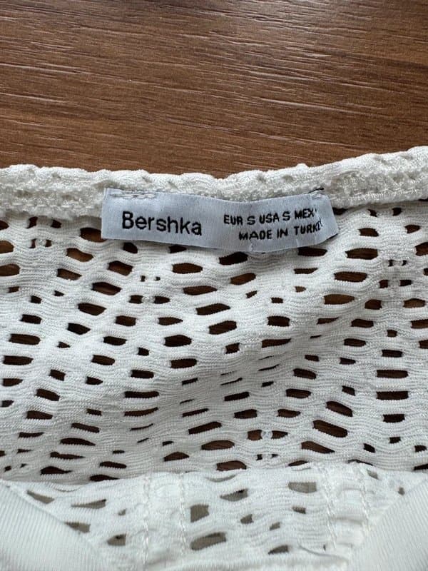 Bershka Bershka white/cream Crochet Lace Corset Bodysuit size small