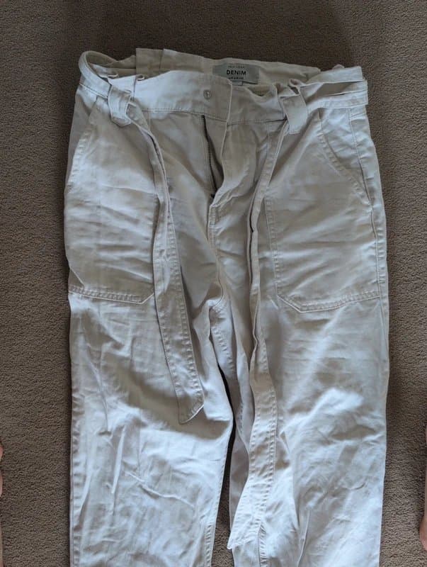 New Look New Look, white denim trousers size 10