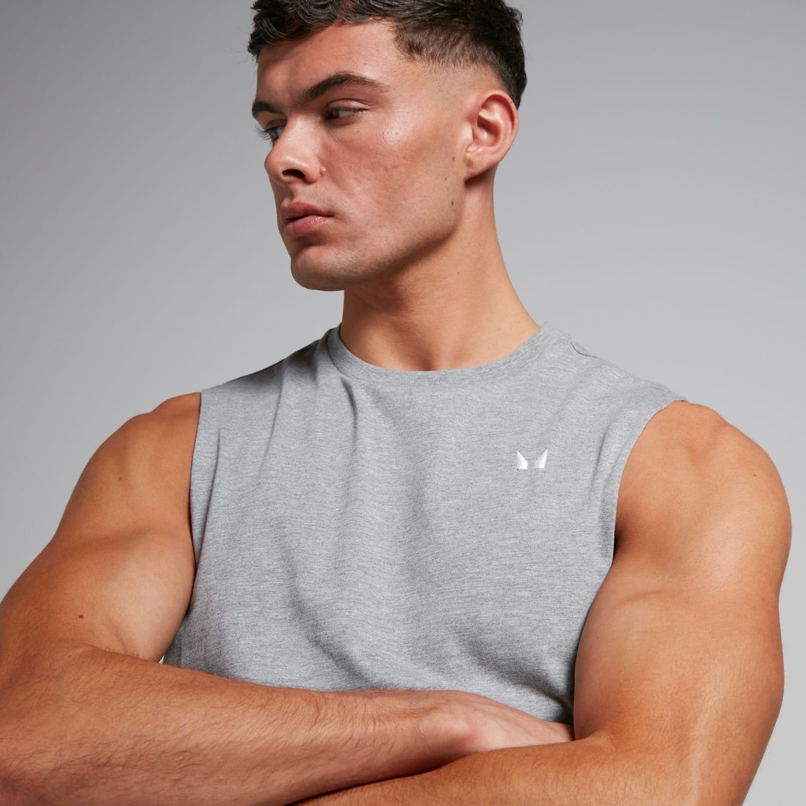 MyProtein Myprotein Men's Rest Day Drop Armhole Tank Top in Grey - 4