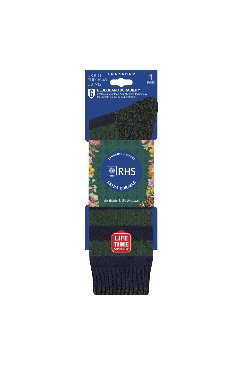 SOCKSHOP Blue Guard SOCKSHOP Blue Guard Men's Mens Long Heavy Duty Thick Boot Wellington Socks in Navy - 2