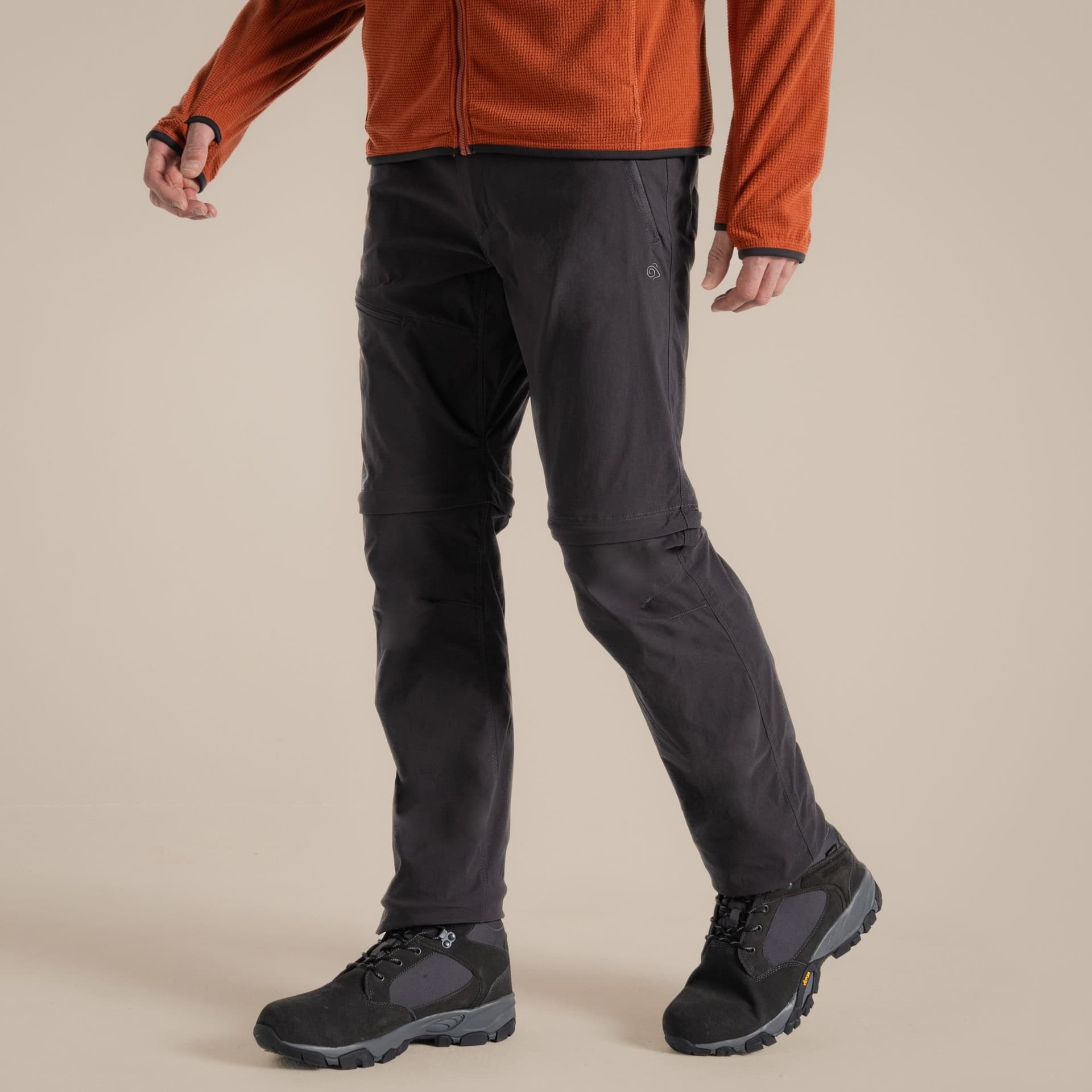 Craghoppers Craghoppers Men's NosiLife Pro Insect-Repellent Lightweight Stretch Zip-Off Trouser in Dark Grey