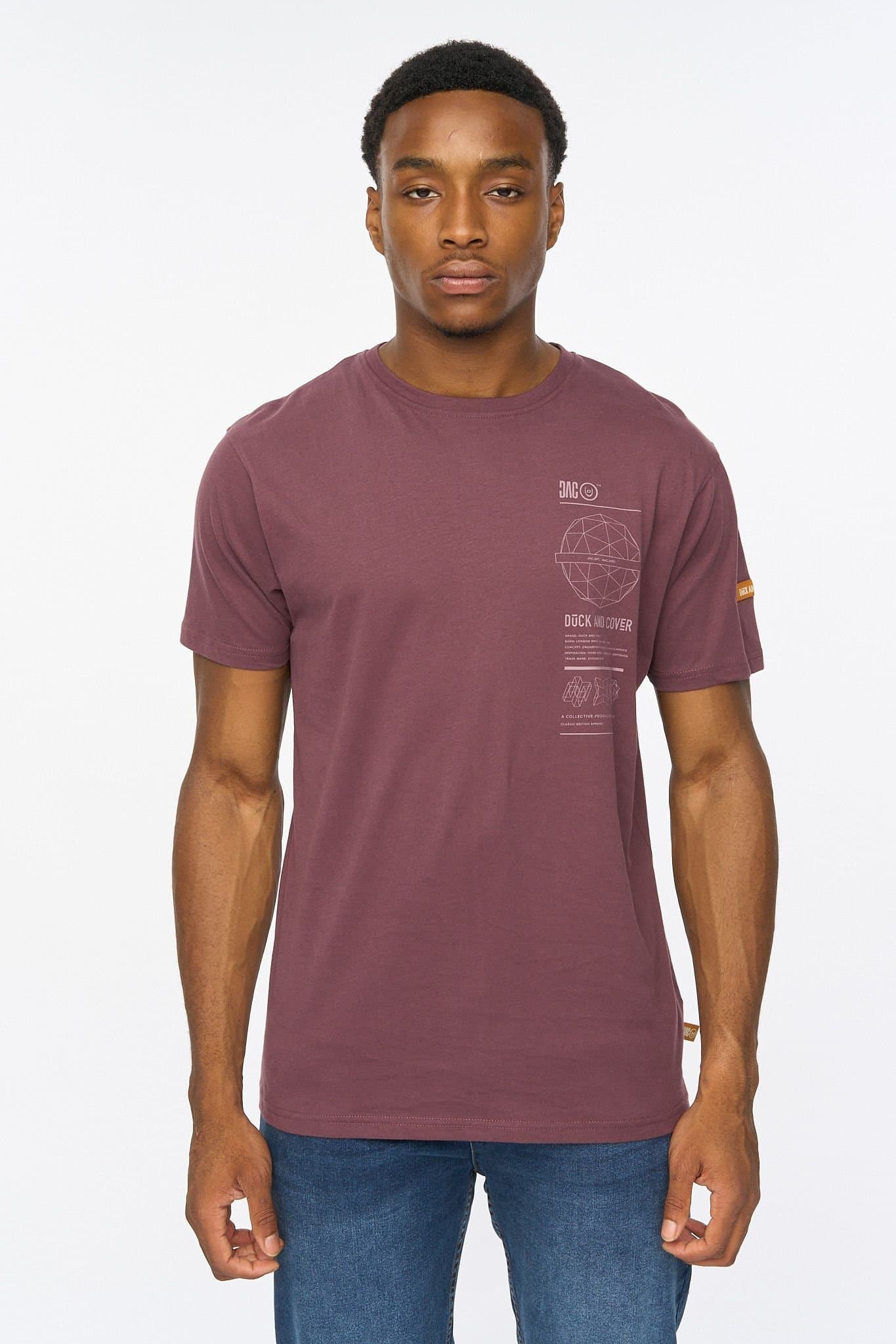 Duck&Cover Duck&Cover Men's Ashland T-Shirt in Burgundy