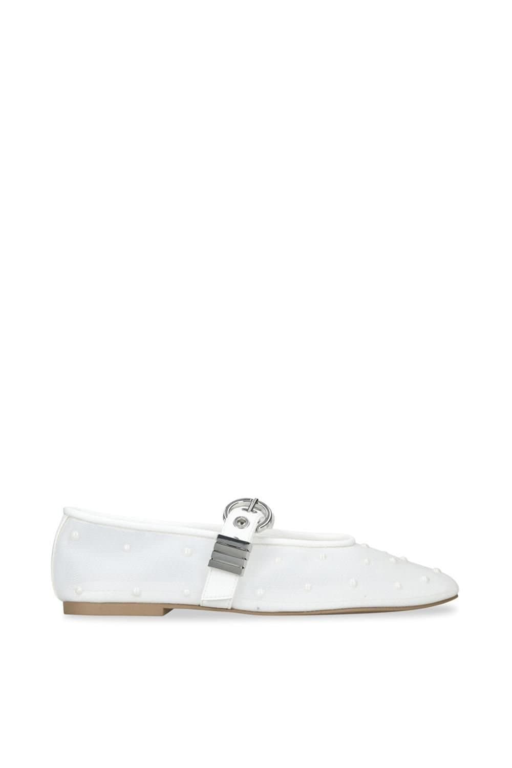 Steve Madden STEVE MADDEN Women's 'Lucia White Pearl' Flats