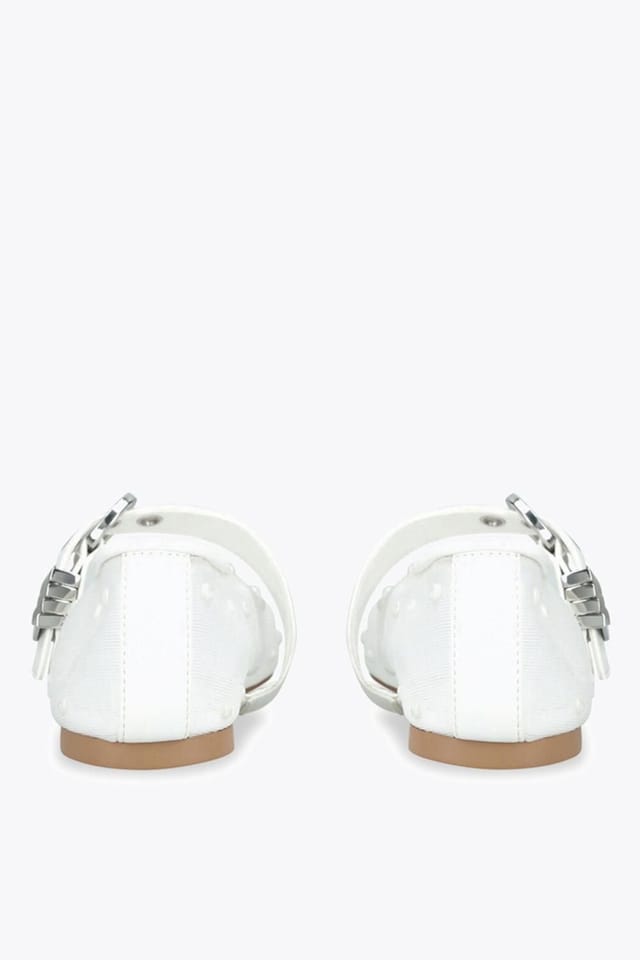 Steve Madden STEVE MADDEN Women's 'Lucia White Pearl' Flats - 3