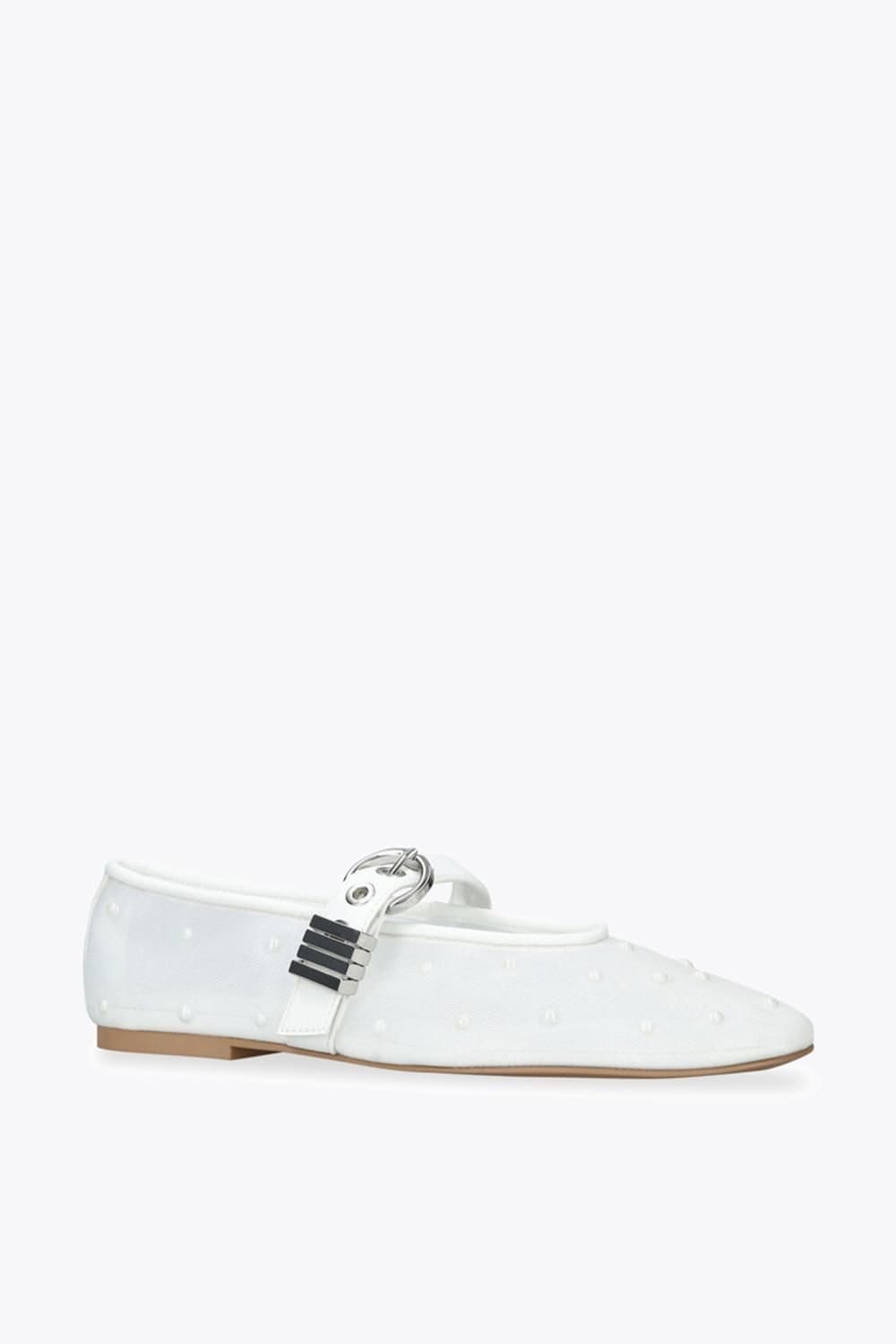 Steve Madden STEVE MADDEN Women's 'Lucia White Pearl' Flats - 4