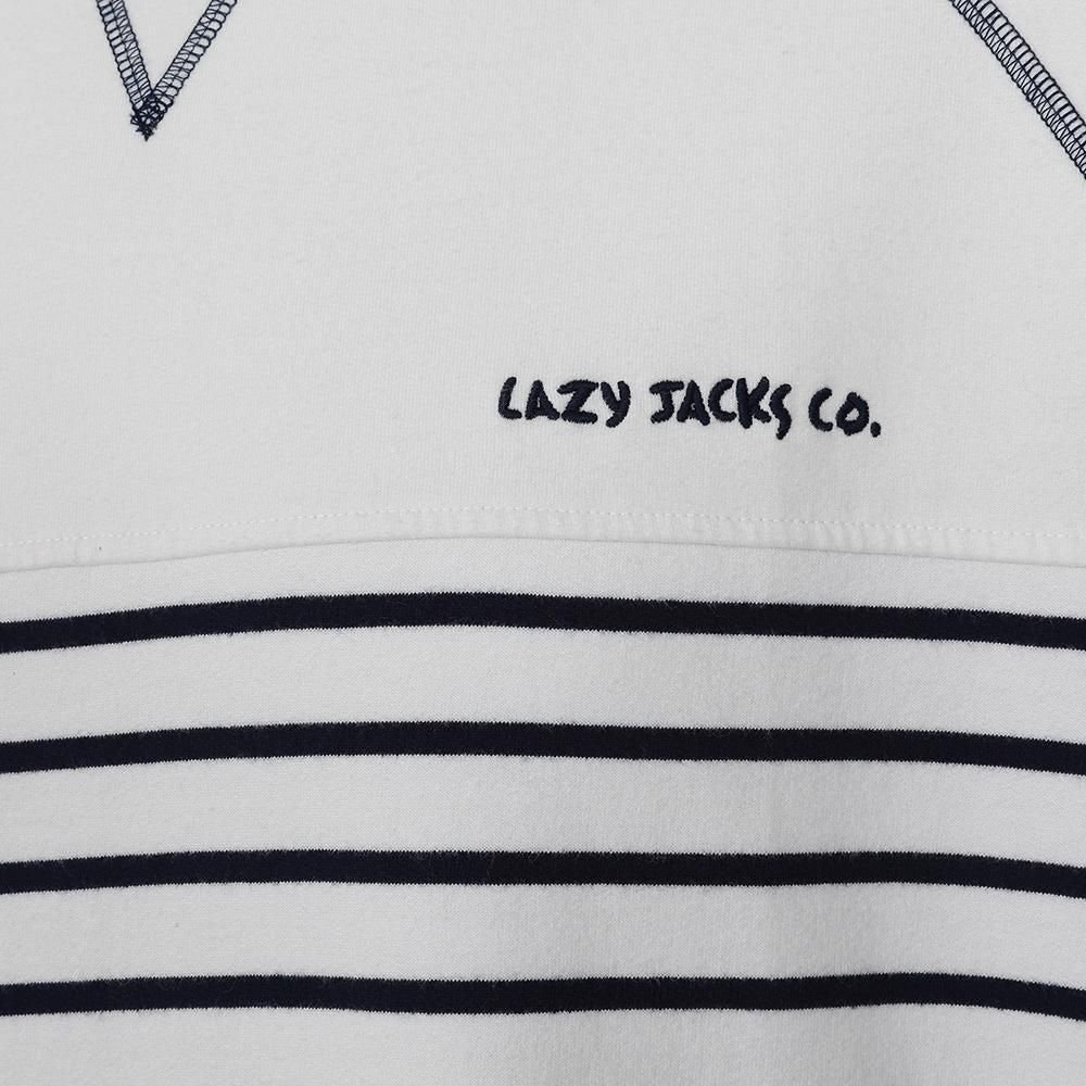 Lazy Jacks Lazy Jacks Women's Striped Sweatshirt in White - 2