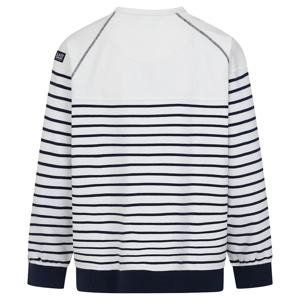 Lazy Jacks Lazy Jacks Women's Striped Sweatshirt in White - 3