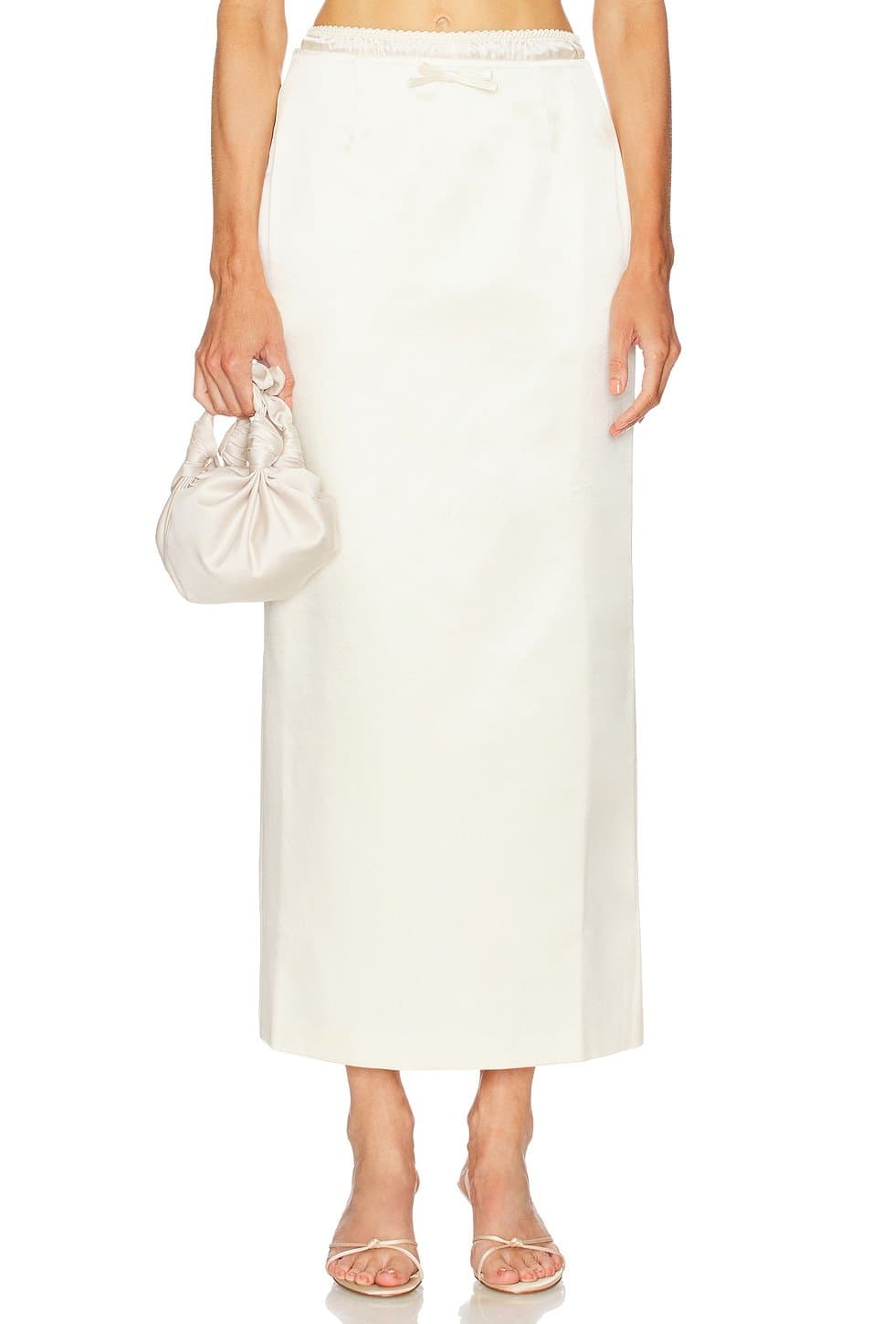 revolve Irene Wool Silk Duchesse Midi Skirt