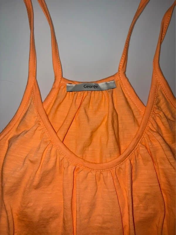 George NEW size M 10 - 12 bright coral multiway tie strap neon orange summer dress holiday beach cover up