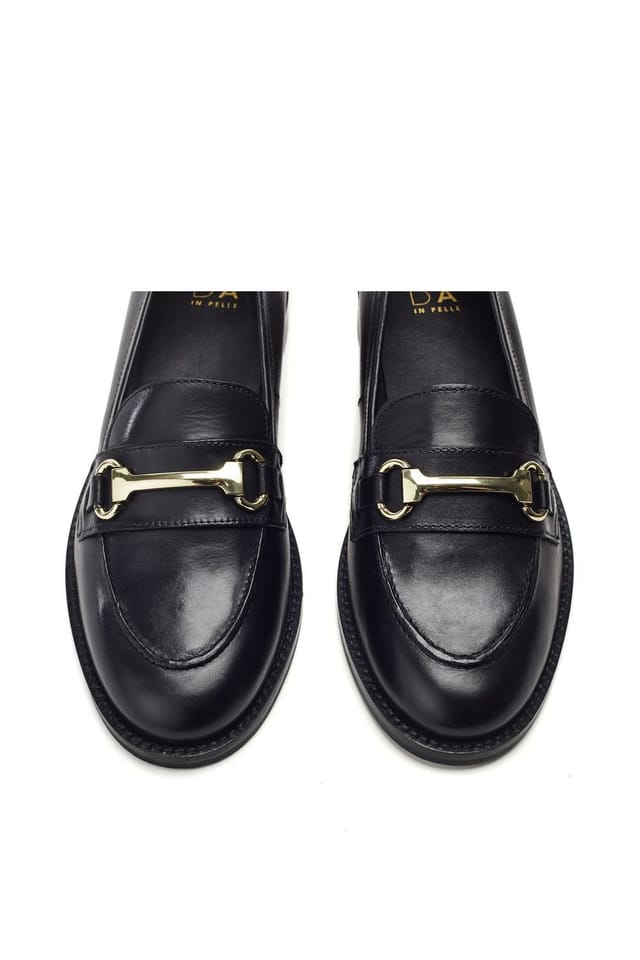 Moda In Pelle Moda In Pelle Women's 'Elarra' Leather Loafers in Black - 3
