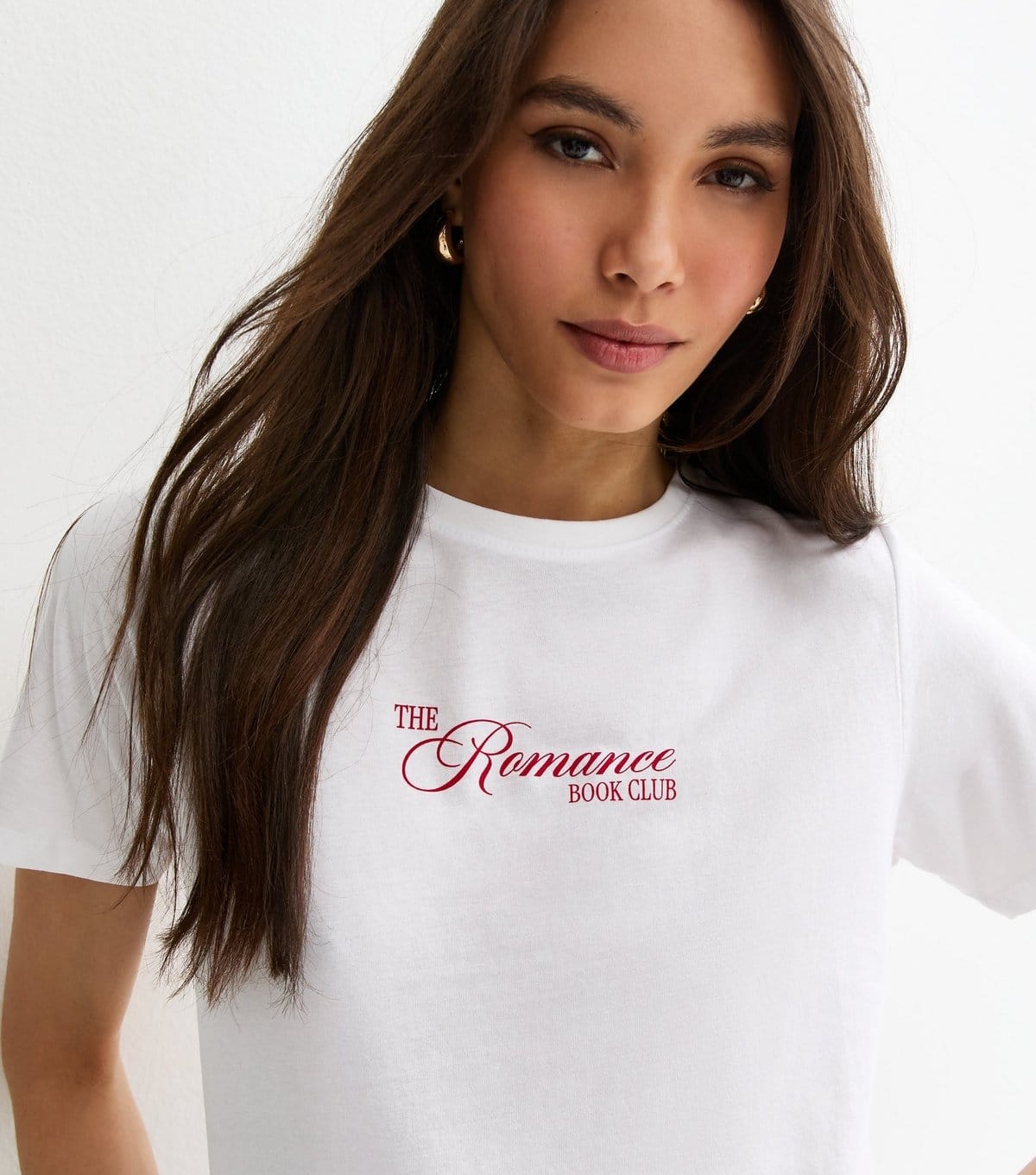 New Look Women's White Romance Book Club Print T-Shirt New Look - 4