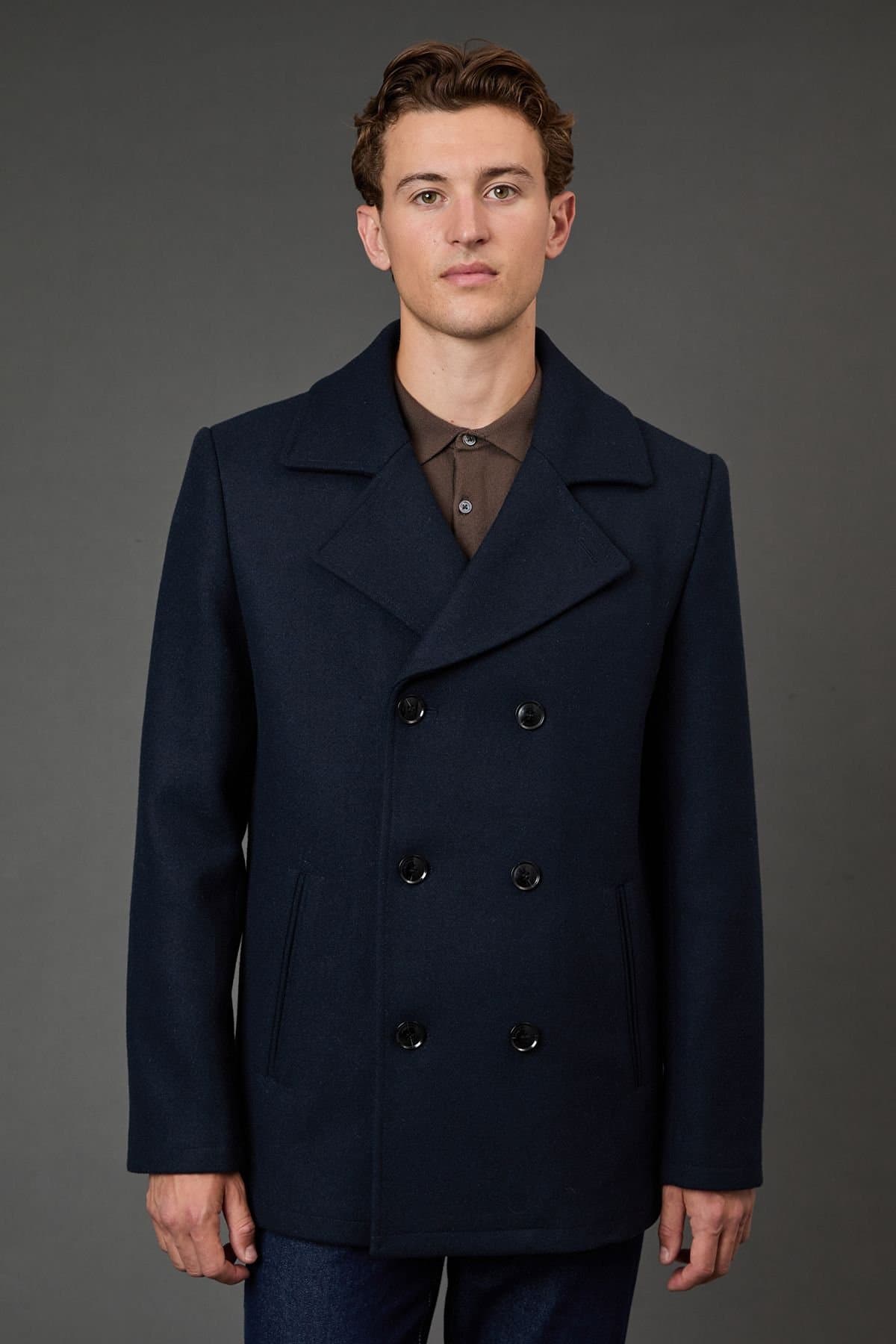 Burton Burton Men's Navy Signature Wool Blend Peacoat