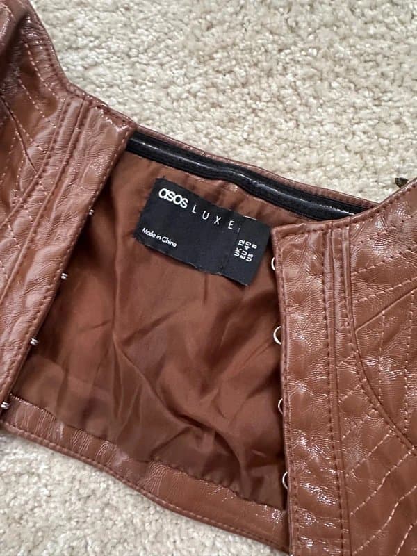 ASOS Leather corset top