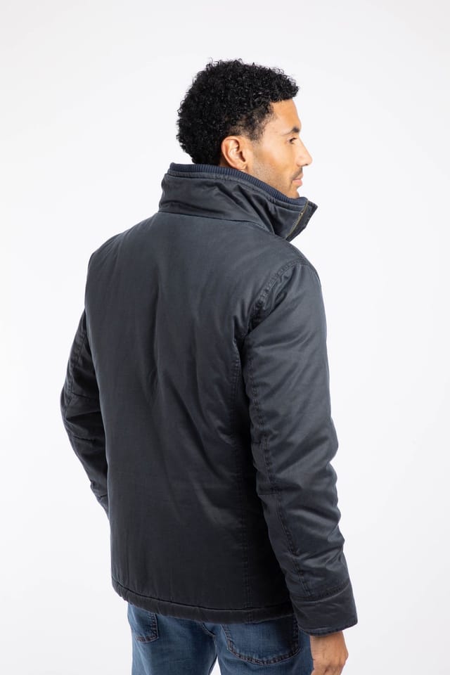 Weird Fish Weird Fish Men's Thunderchief Wadded Field Jacket in Navy - 3