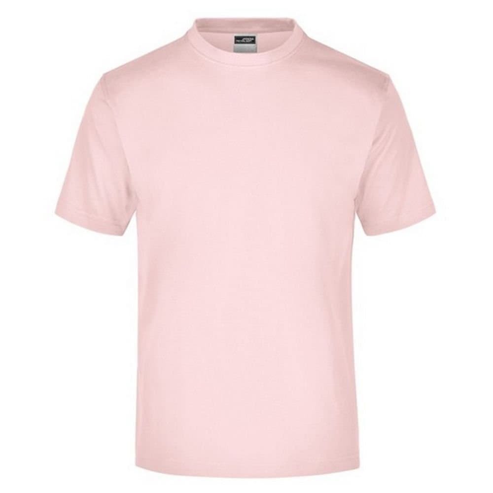 James and Nicholson James and Nicholson Men's Medium Round Neck T-Shirt in Rose