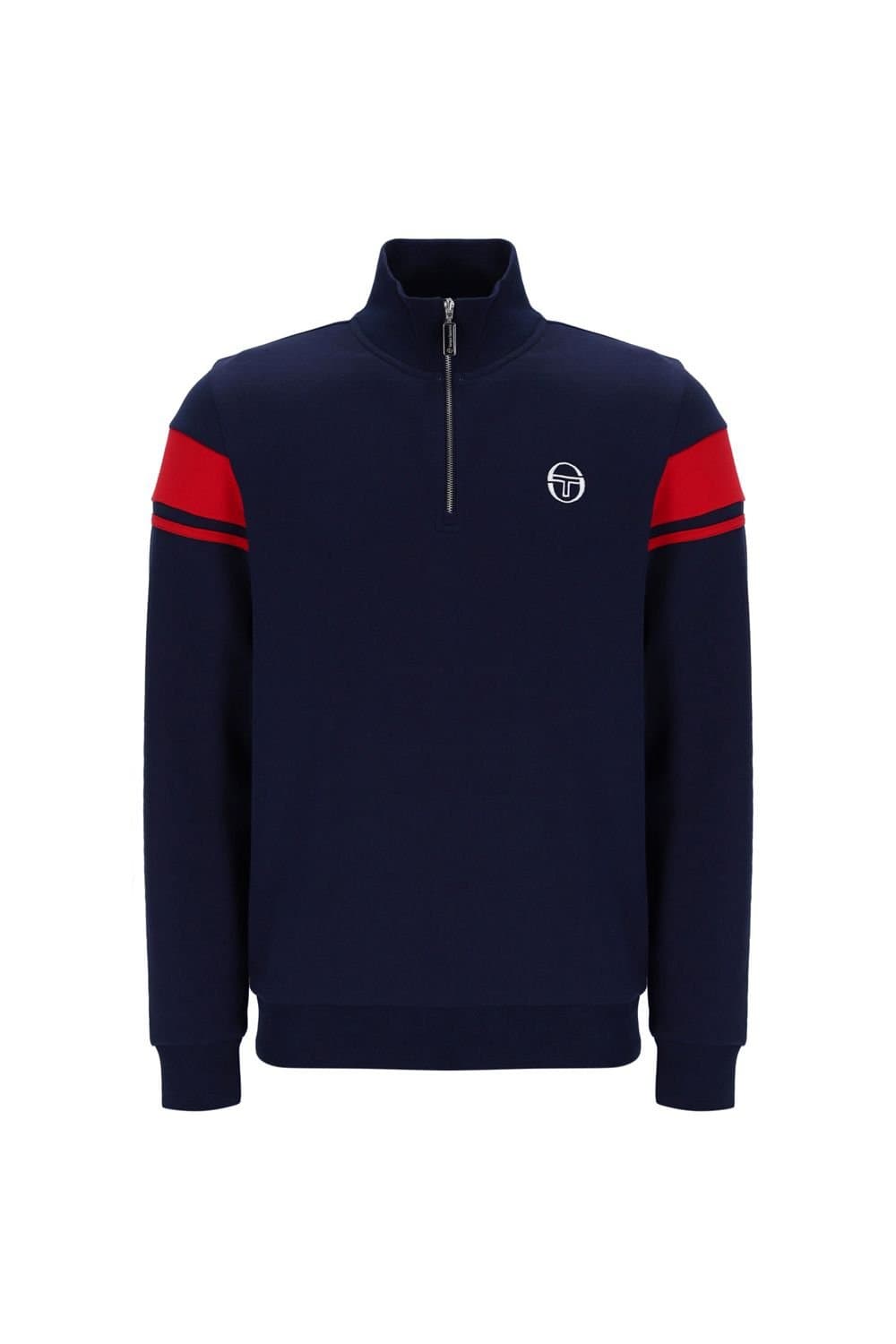 Sergio Tacchini Sergio Tacchini Men's Damarindo 1/4 Maritime Blue/Adrnaline Rush in Blue