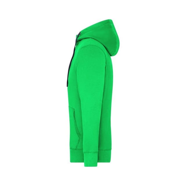 James and Nicholson James and Nicholson Men's Lifestyle Full Zip Hoodie in Green - 3