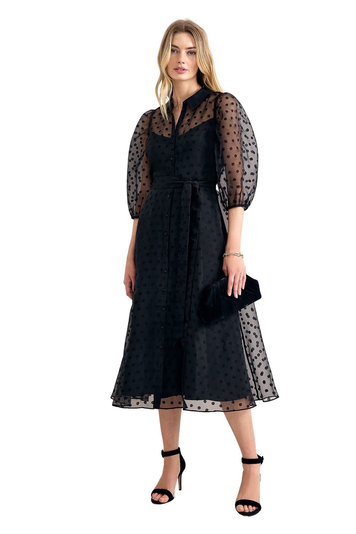 Phase Eight Phase Eight Women's Agatha Petite Dress in True Black