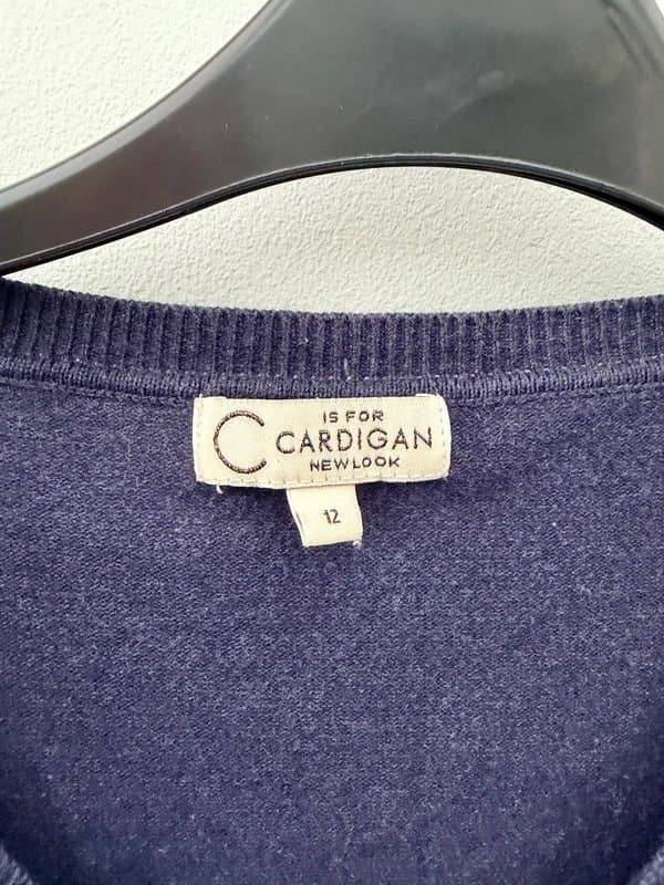 New Look New Look "C is for Cardigan" Navy Cardigan UK 12 | Lightweight Button Front Knit