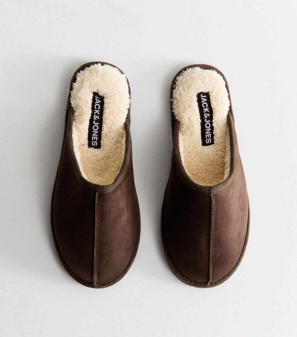 jack & jones Men's Brown Faux Suede Slippers Jack & Jones New Look - 1