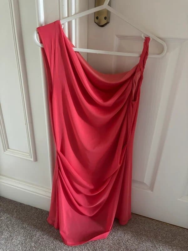 ASOS Design ASOS Design coral mini dress ruched dress size 12