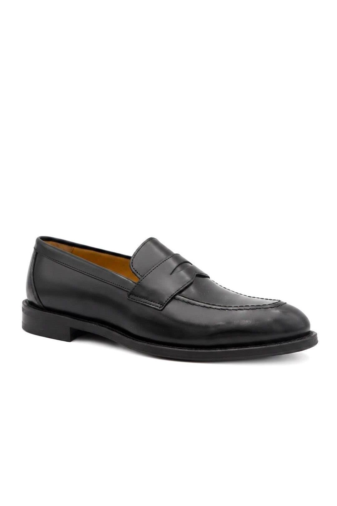 Jones Bootmaker Jones Bootmaker Men's Colt Leather Penny Loafers in Black