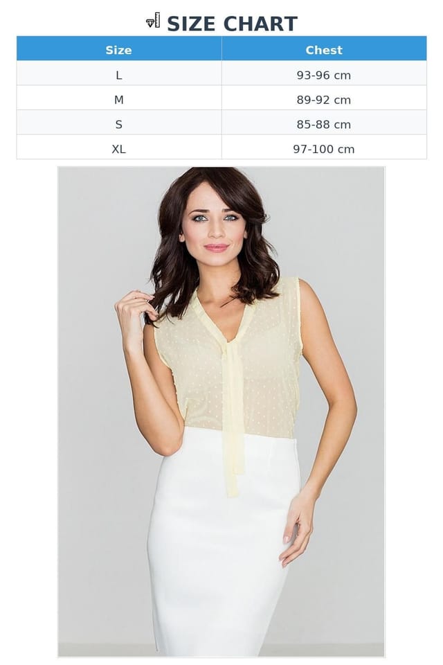 Love Lace Love Lace Women's Pastel Sheer Neck Tie Sleeveless Blouse in Yellow - 3