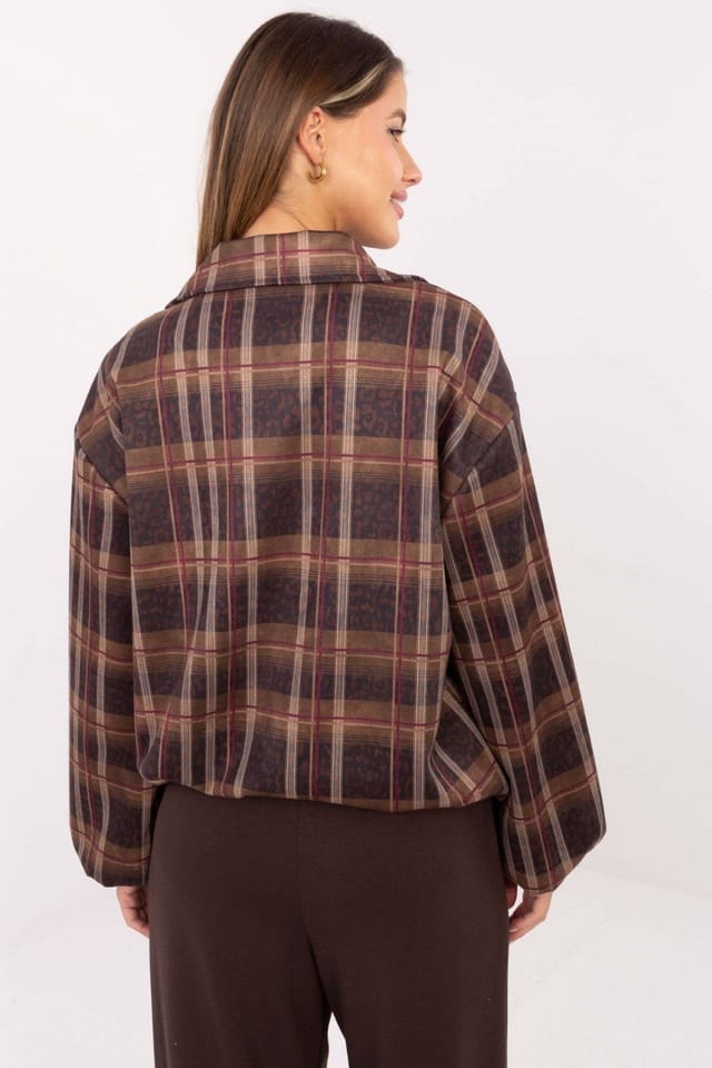 Love Lace Love Lace Women's Animal Check Print Zip Jacket in Poly Elastane - 3