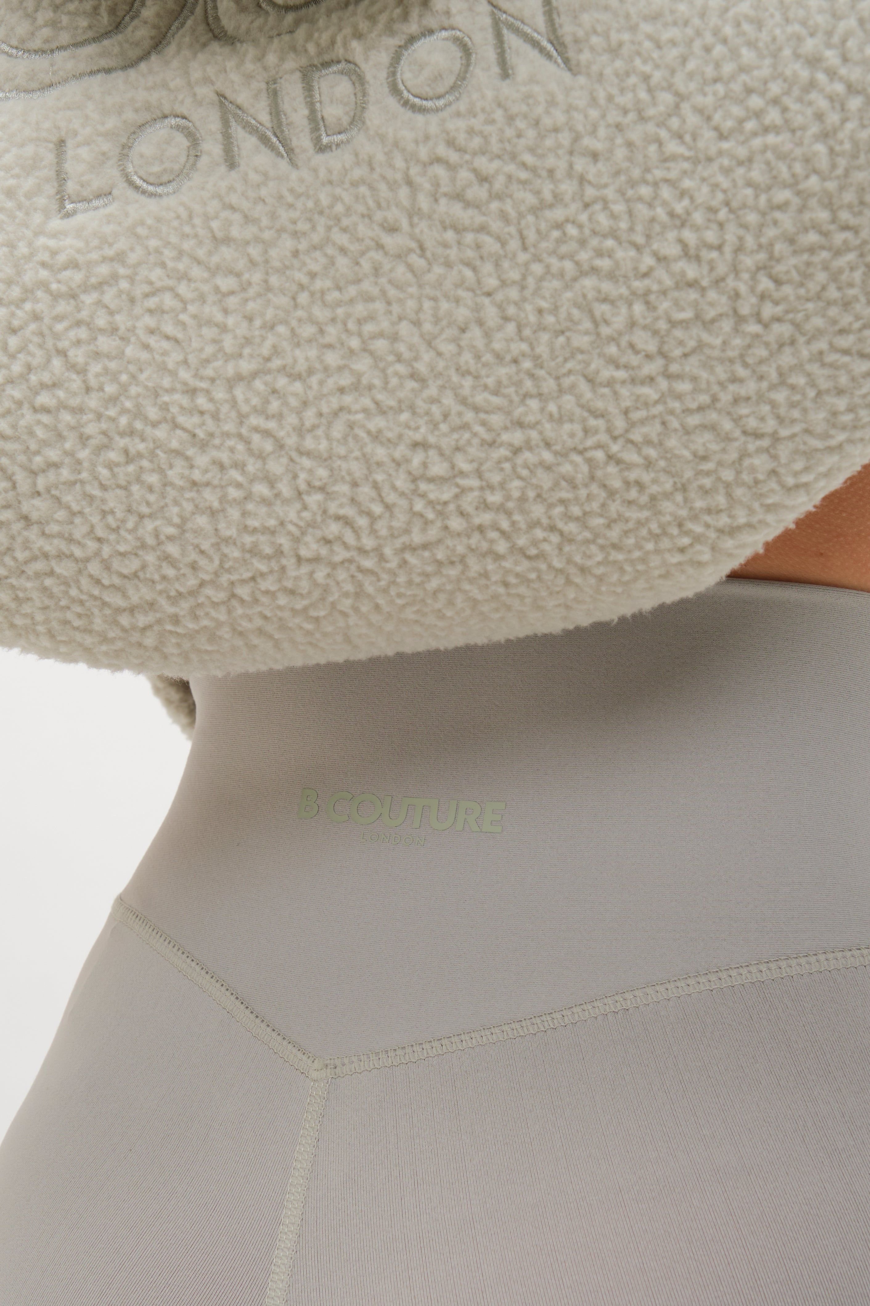 BCouture BCouture Women's Sherpa Fleece Hoodie & Leggings Set in Light Green - 4