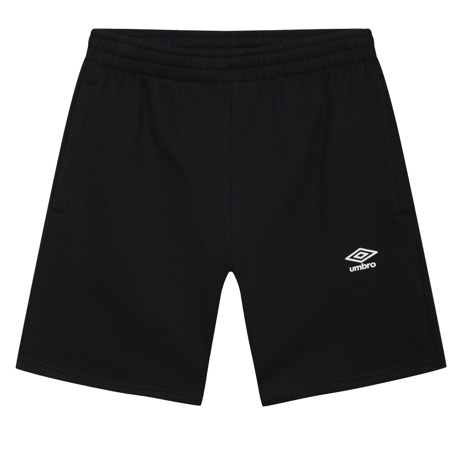 Umbro Men's Fleece Logo Casual Shorts in Black