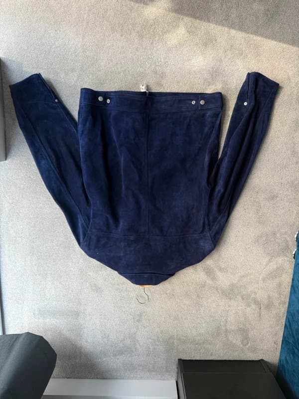 Zara Zara Navy Suede Leather Jacket – Size M – BNWT