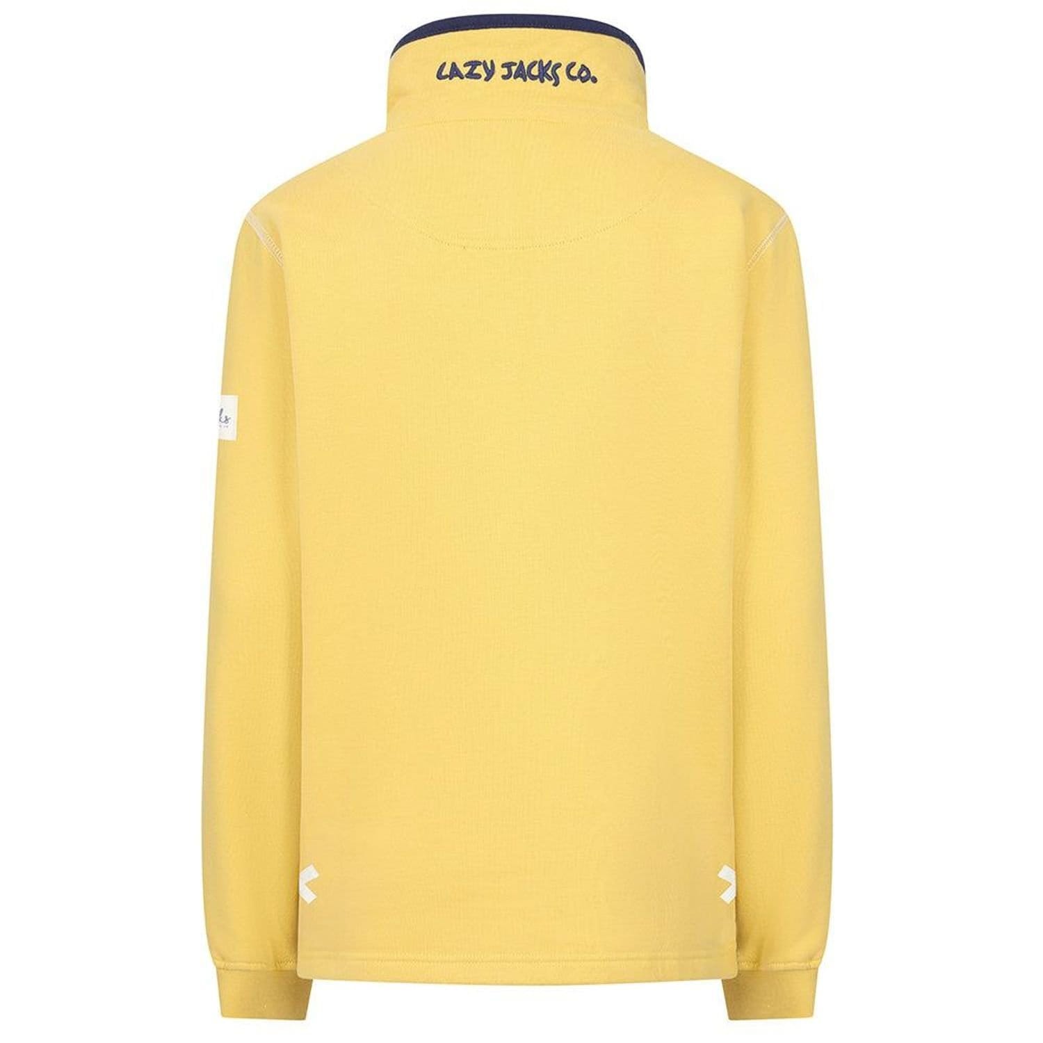 Lazy Jacks Lazy Jacks Women's Quarter Zip Sweatshirt in Lemon - 4
