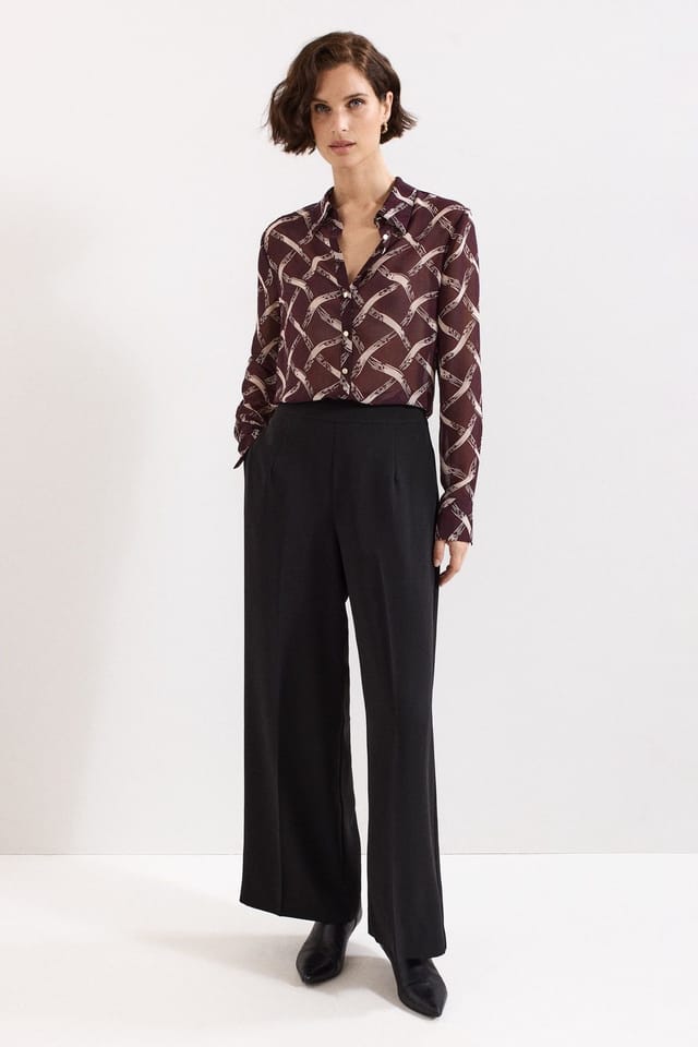 Phase Eight Phase Eight Women's Cora Check Print Shirt in Maroon - 3
